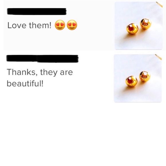 🍒3/$30 New Gold Ball Huggie Earrings - Picture 5 of 5